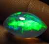 4.10 / Cts - 10.5x18 mm - Marquise Cut Cabochon - WELO ETHIOPIAN OPAL - Amazing Green Blue Red Mix Fire